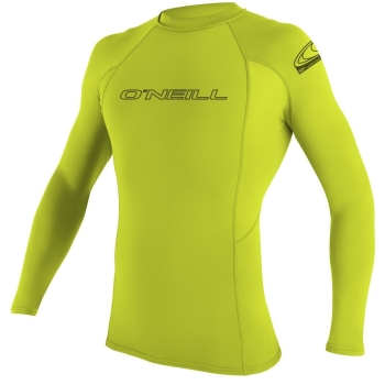 O'NEILL BASIC SKINS RASH GUARD 50+ L/S LIME