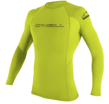 O'NEILL BASIC SKINS RASH GUARD 50+ L/S LIME