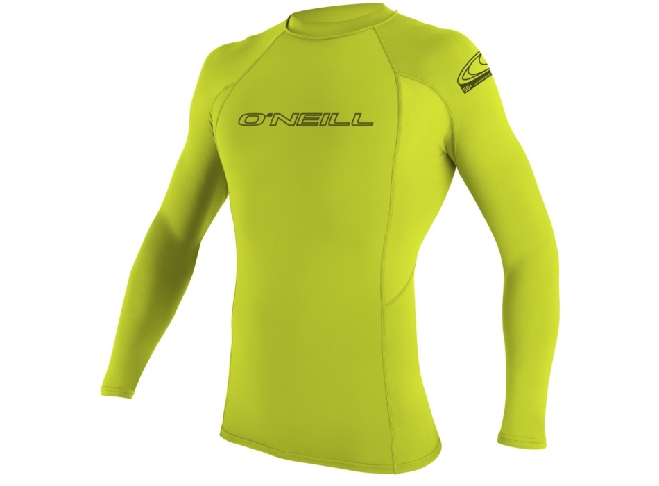O'NEILL BASIC SKINS RASH GUARD 50+ L/S LIME