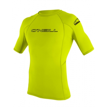 O'NEILL BASIC SKINS RASH GUARD 50+ S/S YOUTH LIME