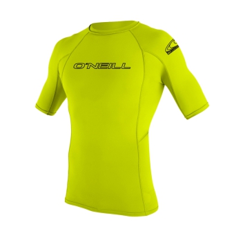 O'NEILL BASIC SKINS RASH GUARD 50+ S/S YOUTH LIME