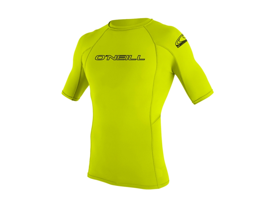 O'NEILL BASIC SKINS RASH GUARD 50+ S/S YOUTH LIME