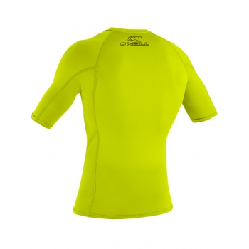 O'NEILL BASIC SKINS RASH GUARD 50+ S/S YOUTH LIME