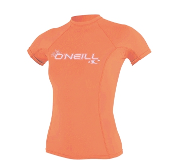 O'NEILL BASIC SKINS 50+ S/S SUN SHIRT LIGHT GRAPEFRUIT