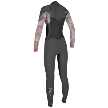 O'NEILL EPIC 4/3 MM WETSUIT CHEST ZIP BLACK WOMENS GRAPHITE DESERT BLOOM