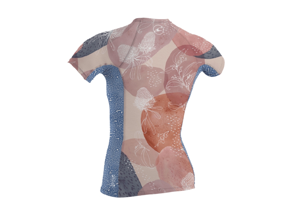 O'NEILL GIRL'S PREMIUM SKINS S/S SUN SHIRT 50+ BLOOM DRIFT BLUE