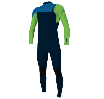 O'NEILL HAMMER 3/2MM CHEST ZIP FULL WETSUIT ABYSS DAYGLO OCEAN