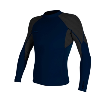 O'NEILL HYPERFREAK 1.5MM LONG SLEEVE TOP ABYSS BLACK