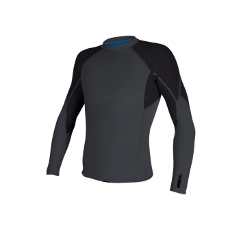 O'NEILL HYPERFREAK 1.5MM LONG SLEEVE TOP GRAPHITE