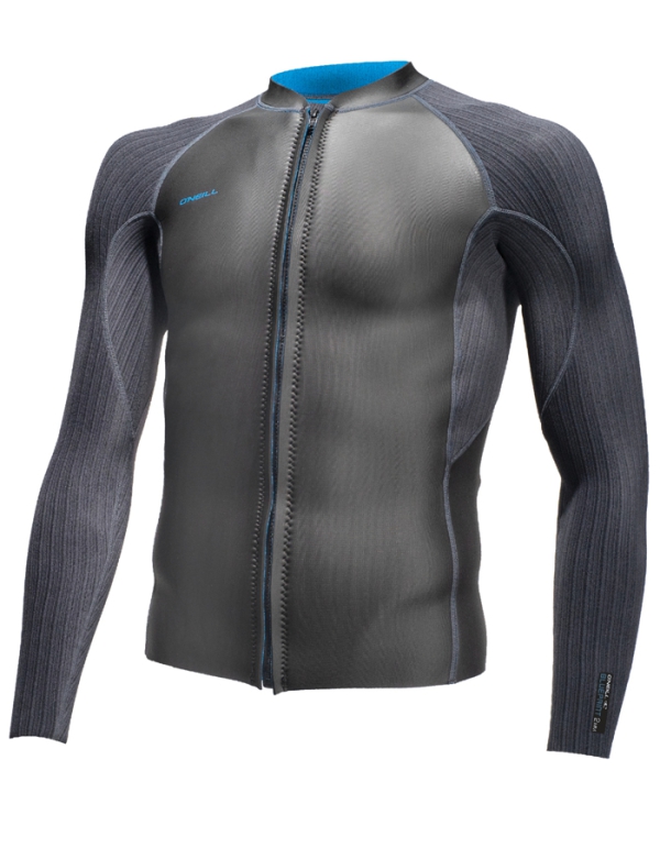 O'NEILL HYPERFREAK FRONT ZIP 2MM LONG SLEEVE BLACK