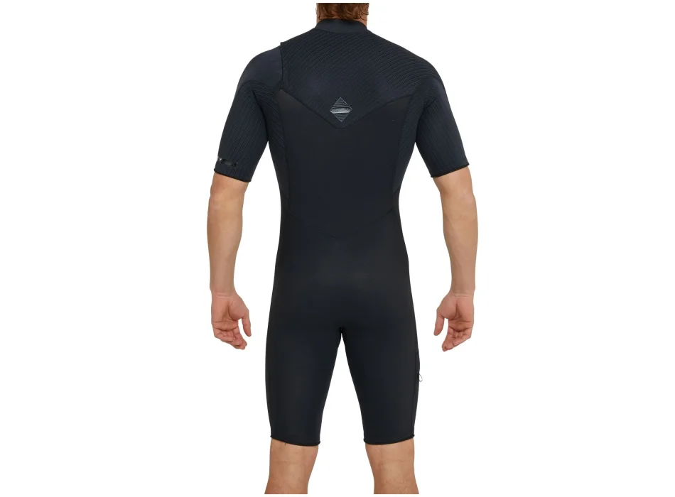 O'NEILL HYPERFREAK SHORT SLEEVE SPRINGSUIT 2MM CHEST ZIP BLACK