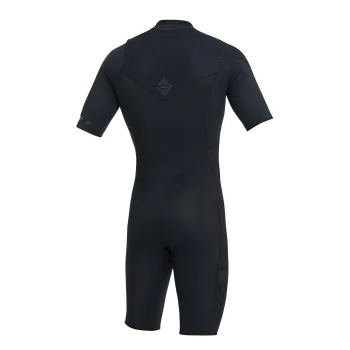 O'NEILL HYPERFREAK SHORT SLEEVE SPRINGSUIT 2MM CHEST ZIP BLACK