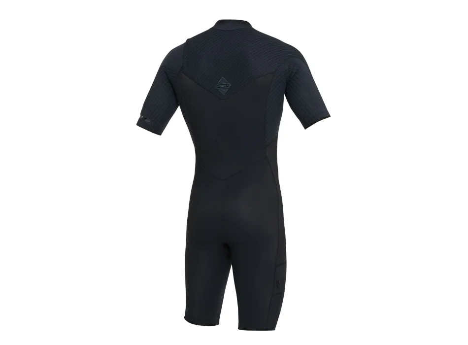 O'NEILL HYPERFREAK SHORT SLEEVE SPRINGSUIT 2MM CHEST ZIP BLACK