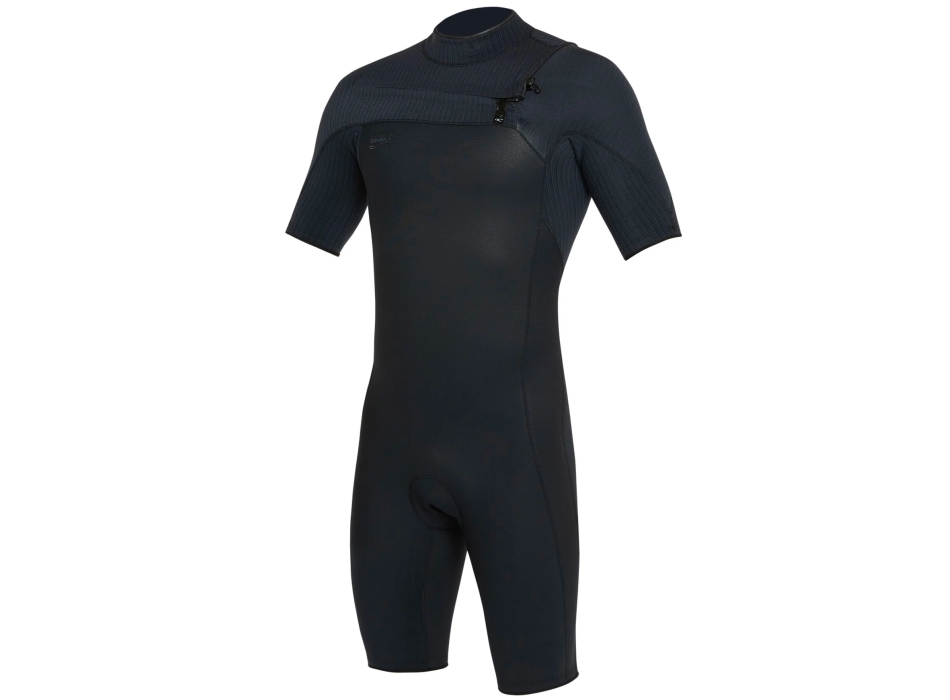 O'NEILL HYPERFREAK SHORT SLEEVE SPRINGSUIT 2MM CHEST ZIP BLACK