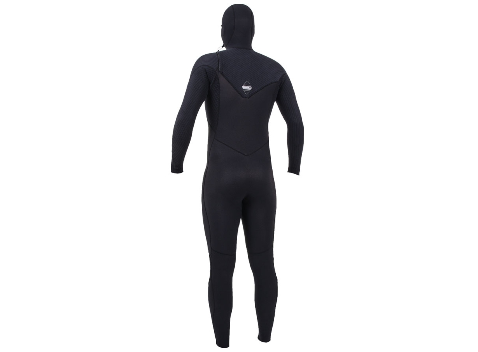 O'NEILL WETSUIT HYPERFREAK 5/4 + CHEST ZIP W/HOOD BLACK 2019