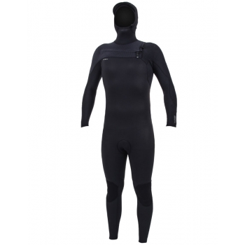 O'NEILL WETSUIT HYPERFREAK 5/4 + CHEST ZIP W/HOOD BLACK 2019