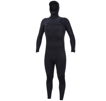 O'NEILL WETSUIT HYPERFREAK 5/4 + CHEST ZIP W/HOOD BLACK 2019