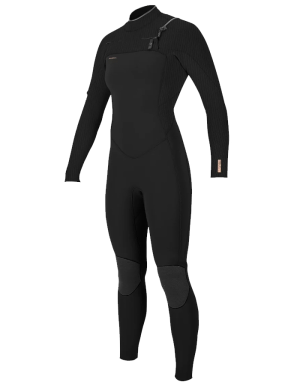O'NEILL HYPERFREAK 5/4+ WOMEN WETSUIT CHEST ZIP BLACK