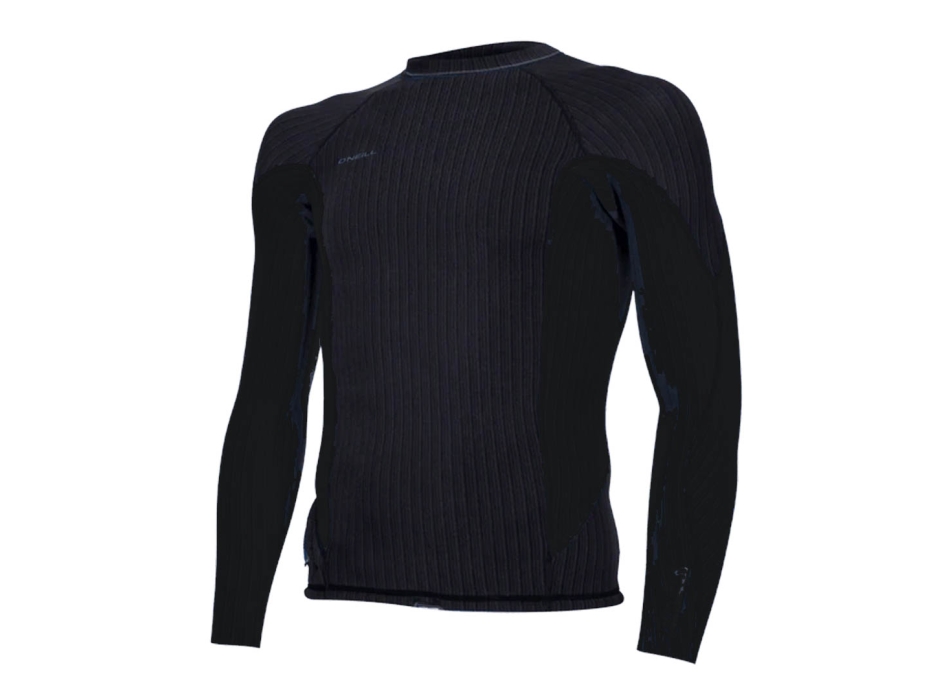 O'NEILL HYPERFREAK COMP-X 2MM LONG SLEEVE TOP BLACK CADET