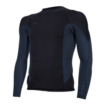 O'NEILL HYPERFREAK COMP-X 2MM LONG SLEEVE TOP BLACK CADET