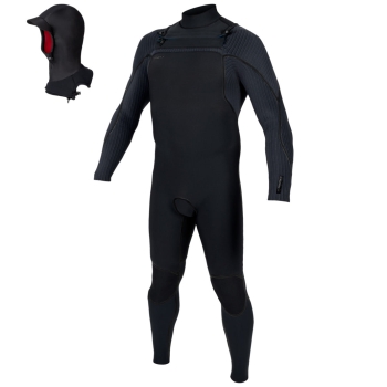 O'NEILL WETSUIT HYPERFREAK FIRE 4/3+ CHEST ZIP BLACK