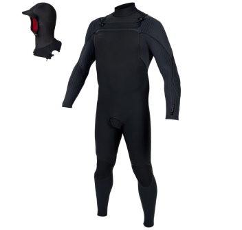 O'NEILL WETSUIT HYPERFREAK FIRE 4/3+ CHEST ZIP BLACK