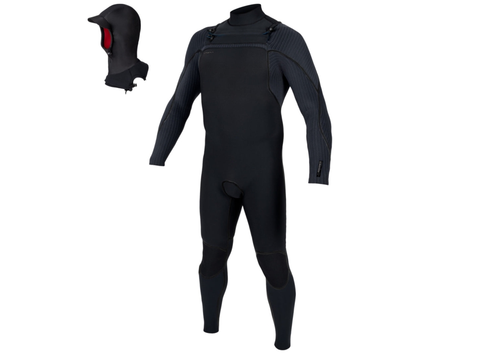 O'NEILL WETSUIT HYPERFREAK FIRE 4/3+ CHEST ZIP BLACK