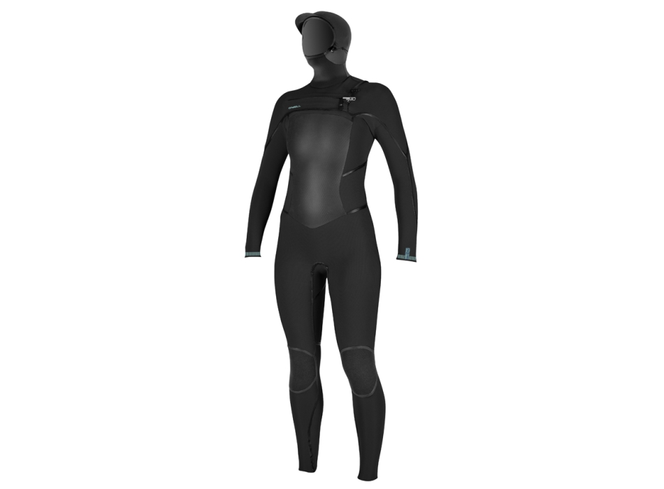 O'NEILL PSYCHO TECH 6/4+ CHEST ZIP HOOD WOMEN WETSUIT BLACK