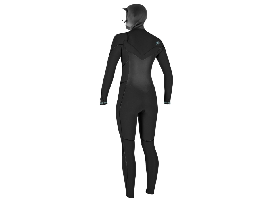 O'NEILL PSYCHO TECH 6/4+ CHEST ZIP HOOD WOMEN WETSUIT BLACK