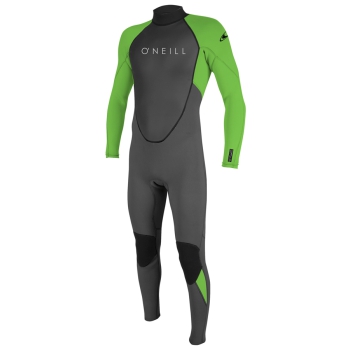 O'NEILL REACTOR II 3/2 MM BACK ZIP FULL WETSUIT  GRAPHITE DAYGLO