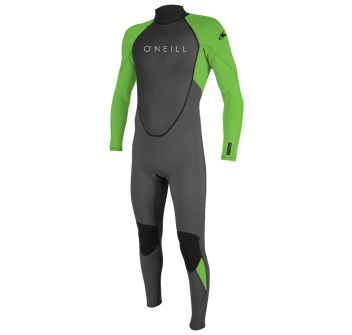 O'NEILL REACTOR II 3/2 MM BACK ZIP FULL WETSUIT  GRAPHITE DAYGLO