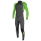 O'NEILL REACTOR II 3/2 MM BACK ZIP FULL WETSUIT  GRAPHITE DAYGLO