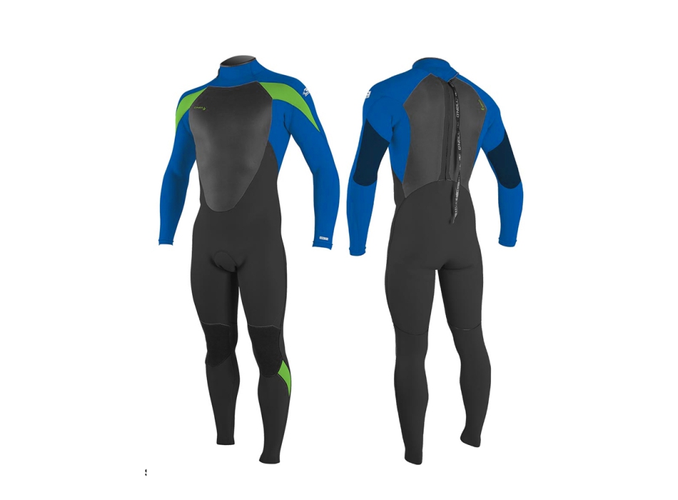 O'NEILL YOUTH EPIC 3/2 FULL WETSUIT CHEST ZIP  BLACK ULTRABLUE 