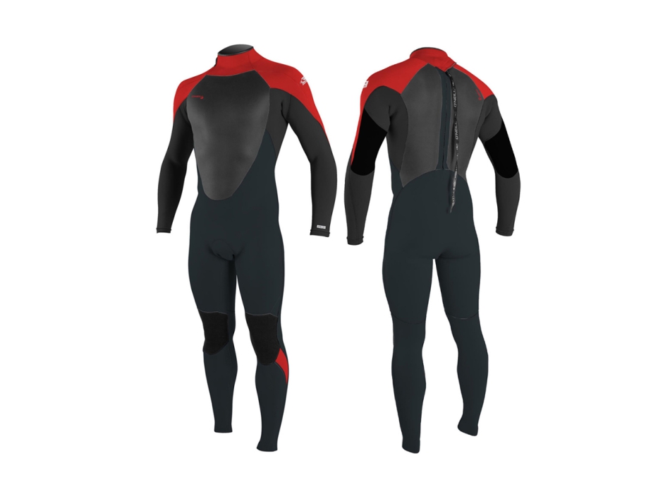 O'NEILL YOUTH EPIC 5/4 FULL WETSUIT BACK ZIP GUNMETAL RED