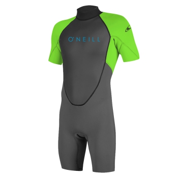 O'NEILL YOUTH REACTOR II 2 MM SHORTY BACK ZIP FULL WETSUIT GRAPH DAYGLO