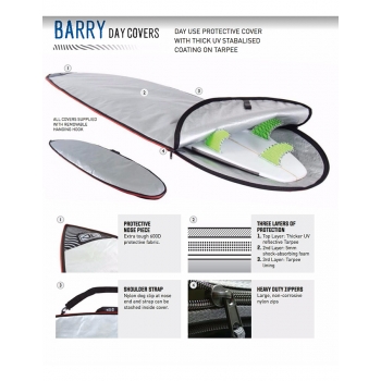 OCEAN & EARTH BARRY BASIC SHORTBOARD BOARD COVER 5'4"