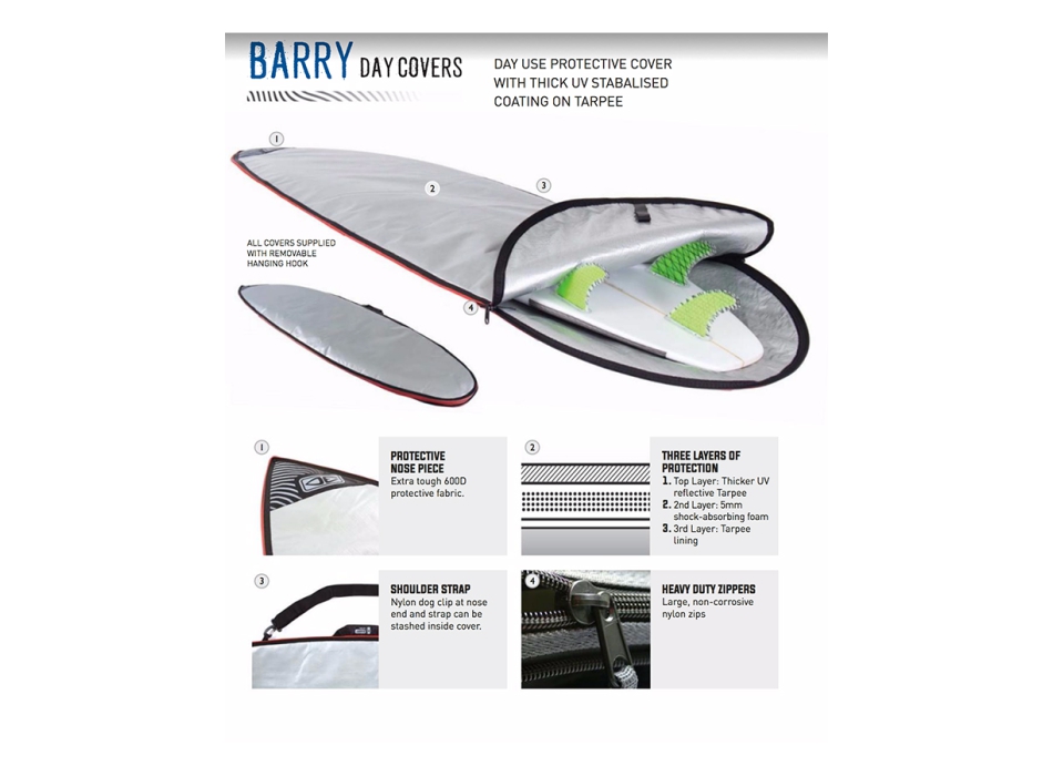 OCEAN & EARTH BARRY BASIC SHORTBOARD BOARD COVER 5'4"