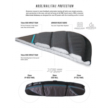 OCEAN & EARTH 6'0'' TRIPLE WHEEL SHORTBOARD COVER
