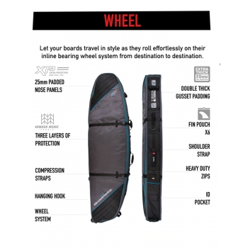 OCEAN & EARTH 6'0'' TRIPLE WHEEL SHORTBOARD COVER