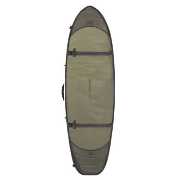 OCEAN & EARTH 6'4" HYPA DOUBLE COFFIN SHORTBOARD FISH TRAVEL COVER KHAKI