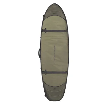 OCEAN & EARTH 6'4" HYPA DOUBLE COFFIN SHORTBOARD FISH TRAVEL COVER KHAKI