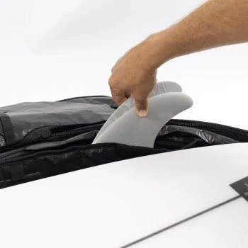 OCEAN & EARTH 6'4" HYPA DOUBLE COFFIN SHORTBOARD FISH TRAVEL COVER KHAKI