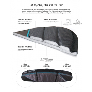 OCEAN & EARTH QUAD COFFIN SHORTBOARD COVER 7'0"