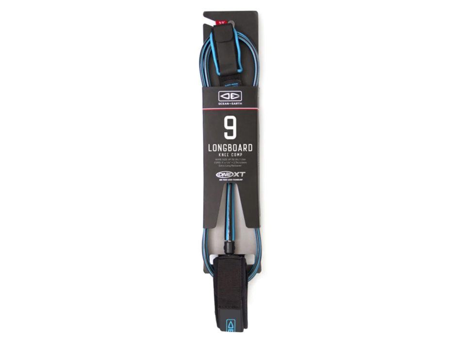 OCEAN & HEART LONGBOARD KNEE COMP LEASH 9'0" BLACK LEASH 