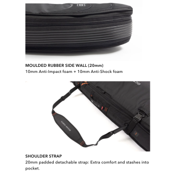 OCEAN & EARTH DOUBLE COMPACT HYPA SHORTBOARD TRAVEL COVER 2 BOARDS