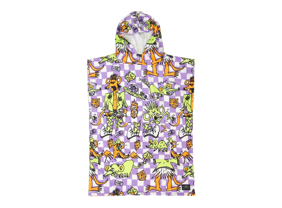 OCEAN & EARTH TODDLERS IRVINE HOODED PONCHO PURPLE