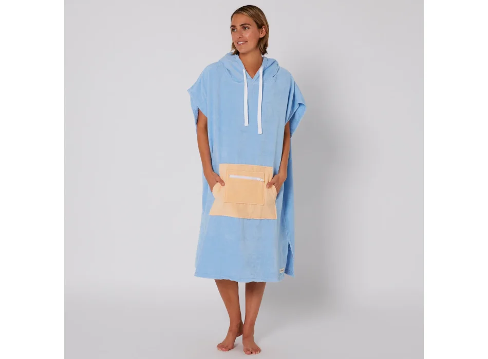 OCEAN & EARTH LADIES DAYDREAM HOODED PONCHO BLUE