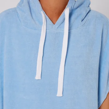 OCEAN & EARTH LADIES DAYDREAM HOODED PONCHO BLUE