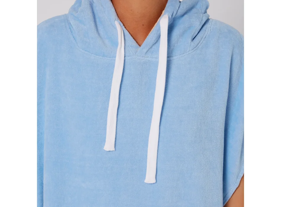 OCEAN & EARTH LADIES DAYDREAM HOODED PONCHO BLUE