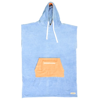 OCEAN & EARTH LADIES DAYDREAM HOODED PONCHO BLUE